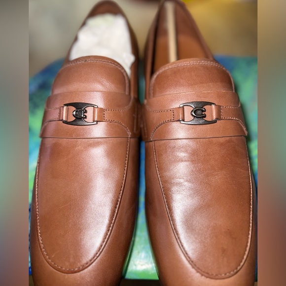 Coach Tanner Leather Loafers Saddle Brown Size 11D (CS020) (NIB) - Picture 6 of 13